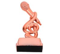 POPETPOP Premio Decorativo a Forma di Microfono in Resina per Concorsi Canori e Karaoke, Coppa per Ragazzo Ragazza e Artisti in Eventi di Gara Musicale e Discorsi (Color Rame)