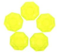 POPETPOP Protezione Pedale Effetto Chitarra 5 Pezzi Cappucci Unghia Piede Gialli Diametro 10 Mm Accessori Pedali per Chitarra Fissaggio Stabile per Performance Musicali Professionali