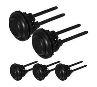 POPETPOP Pulsante di Scarico Wc a Doppio Pulsante 5 Pezzi in Plastica Nero per Serbatoio, Compatibilità e Risparmio Idrico per Ristrutturazioni Bagno