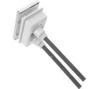 POPETPOP Pulsante Doppio per Cassetta Wc Rettangolare, ABS Cromato | Installazione senza Attrezzi, Controllo Indipendente, Finitura Lucida, Riduce Consumo Idrico Domestico