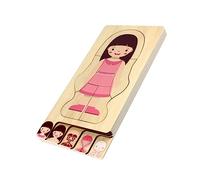 POPETPOP Puzzle Educativo Legno Multilayer Sulla Costituzione Adatto Anni Su Sviluppa Coordinazione e