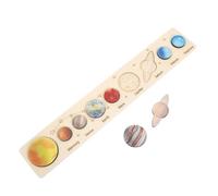 POPETPOP Puzzle Educativo Solare in Legno per Anni di Abbinamento Pianeti con Otto Pianeti Colorati Stimola la Cognizione e Abilità Manuali in Sicuro e Divertente
