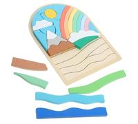 POPETPOP Puzzle in Legno Giocattolo Educativo Abilità Motorie e Cognizione Resistente e Sicuro per Puzzle per Sviluppo Sociale e Manuale