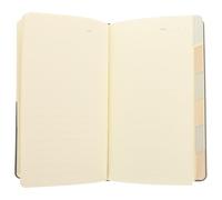 POPETPOP Quaderno Tab, Agenda Notebook A6 in Pu e Carta, Nero, Leggero, Indice e Etichette, per Scrivere Diario e Idee, per Staff e Insegnanti