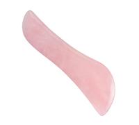 POPETPOP Raschietto Gua Sha in Cristallo Naturale di Colore Rosa per Massaggio Facciale, Forma S per Nutrire la Pelle e Alleviare, per Donne