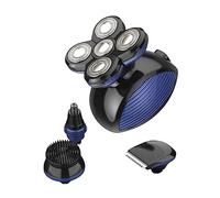POPETPOP Rasoio Elettrico Uomo 5 Testine Cordless Ricaricabile Mini Macchina la Rasatura della Barba della Testa Leggero Portatile per Uso Domestico e Viaggi