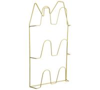 POPETPOP Rastrelliera Porta Pantofole in Ferro Oro 3 Livelli, Robusta e Facile da Pulire, per Ingresso e Bagno