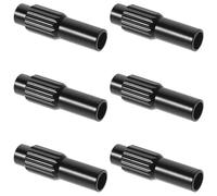 POPETPOP Regolatore del Cavo in Lega di Alluminio Nero per Bici da Strada e Mountain Bike, Set da 6 Viti di Tensione per Cambio e Freno, Regolatori di Barilotto per Deragliatore