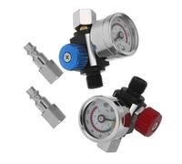 POPETPOP Regolatore Pressione Aria Compressa con Manometro e Filtro Integrato Valvola Controllo per Verniciatura e Gonfiaggio Pneumatici Facile Installazione Compatibile Utensili Pneumatici