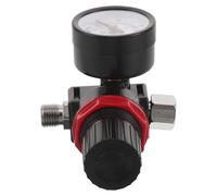 POPETPOP Regolatore Pressione Aria per Pistola Spray Manometro in Lega e Plastico, Controllo Uniforme e Riduzione Carico Compressore, per Officina e Fai da Te