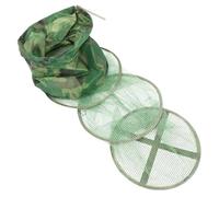 POPETPOP Rete da Pesca Pieghevole in Nylon Retino Antigroviglio Leggero e Resistente Sacco Rete per Pesci e Gamberetti Portatile per Lago Fiume e Mare Colore Casuale Colore Casuale