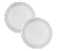 POPETPOP Rete di Protezione per Altoparlanti Auto 2 Pezzi 65 Pollici 200Mm Copertura Sostitutiva Bianca Griglia Anticollisione per Subwoofer Impianti Audio Auto Casa Ufficio Bar