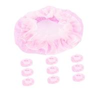 POPETPOP Retine per Chioma per Chignon da Ballo Rosa, Set da 10 Pezzi, Copri Chignon da Ballerina Invisibile, Accessori per Acconciature da Danza e Spettacolo, Materiale Morbido
