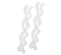 POPETPOP Righello Curvo per Cucire e Modello Patchwork in Acrilico Trasparente, Set da 2 Righelli per Trapuntatura Macchina Domestica, Strumenti Multifunzionali per Quilting e Cucito