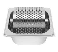 POPETPOP Rullo per Burro in Acciaio Inox, Manuale, per Hamburger e Griglia | Ruota Liscia, Capienza Ampia, Uso Interno ed Esterno, per Cucina Domestica e Servizio
