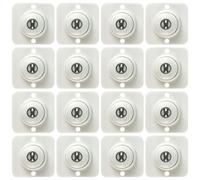 POPETPOP Ruote Girevoli Adesive in Acciaio Inox e Plastica 16 Pezzi per Mobili Piccoli Bianco Facili da Installare, per Secchio per Pulizia e Cesto Biancheria