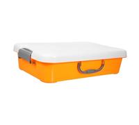 POPETPOP Sabbiera Portatile per Ragazzo Ragazza con Coperchio Contenitore per Giocattoli in Plastica per Conservazione dei Lavoretti Sabbiera Montessori per Uso Interno ed Esterno