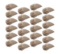 POPETPOP Sacchetti in Lino Coulisse per Alimenti e Verdure, Traspiranti e Riducono L'umidità, Dimensioni 20x25 Cm, Confezione da 25 Pezzi per Uso Quotidiano e Spesa Sostenibile