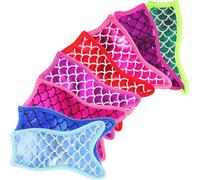 POPETPOP Sacchetti Riutilizzabili Colore Casuale per Ghiaccioli 8 Pezzi in Stile Sirena in Poliestere e Gomma, Pratici e Versatili per Ghiaccioli da Freezer e Stecchi, per