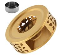 POPETPOP Scalda Base Rotonda in Teiera Porta Tealight Acciaio Inossidabile e Regali Uso Domestico