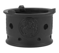 POPETPOP Scalda Teiera Multifunzionale in Ceramica Nera Base Porta-stufa Tea Light, Scalda Caffè e Tè alla Sabbia Viola, per Casa, Ufficio, Caffetteria e Sala da Tè, Mantiene Caldo