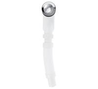 POPETPOP Scarico da Bagno in Plastica Bianca Struttura a Sifone e Design Filettato, Resistente e Antiodore, per Bagno e Lavabo