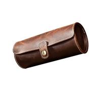 POPETPOP Scatola Espositiva Orologi in Custodia Portatile Rotonda con Chiusura per Orologi Resistente e Leggera per e Protezione