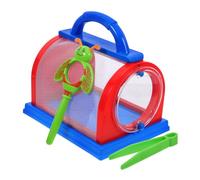 POPETPOP Scatola Insetti Portatile con d Ingrandimento e Pinzette Gabbia Maneggevole e Traspirante per Osservazione Insetti Outdoor Contenitore Leggero e Trasparente