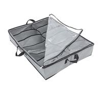 POPETPOP Scatola Per Scarpe Sottoletto Con Coperchio Trasparente e Zip Organizzatore Impilabile Scomparti Per Calzature Diverse Come Sneakers e Sandali Design e Leggero Con Manici Lunghi