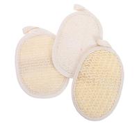 POPETPOP Scrub per Corpo da Bagno 3 Pezzi Spugne Esfolianti Naturali in Luffa e Canapa Sisal, Dischetti Esfolianti per Doccia ad Asciugatura Rapida, Accessori della Pelle Quotidiana
