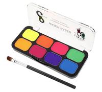 POPETPOP Set 1 Confezione Pittura per Viso e Corpo con Pigmenti a Base d'Acqua 8 Colori, Facile da Applicare con Pennello, per Trucco Teatrale e Feste