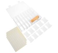 POPETPOP Set 1 Scatola Porta Filo da Ricamo in Plastico con 24 Scomparti, Organizzatore per Bobine e Avvolgitore Manuale per Kit per Cucito e Accessori Stitch