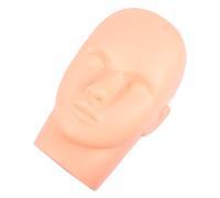 POPETPOP Set 1 Testa Manichino in Silicone per Pratica Extension Ciglia Pinzette in Acciaio Inox Kit Professionale per Uso Individuale e Trucco Viso Facile da Muovere