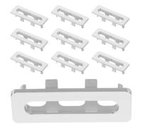 POPETPOP Set 10 Pezzi Coprimozzo di Troppo Pieno Rettangolare in Plastica per Lavabo Anello di Troppo Pieno per Lavandino Bagno Guarnizione Accessorio per Foro Scarico Lavandino Adatto