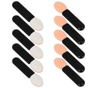 POPETPOP Set 10 Pezzi Pennelli Occhi Mini in Acrilico Nero per Ombretto Applicatore Spugna Precisione Versatile per Trucco Quotidiano e Ritocchi On-the-go