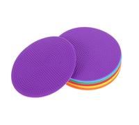 POPETPOP Set 12 Coni Piatti per Agilità Multisport Marcatori per Allenamento Calcio e Basket Dischi Antiscivolo in Plastica Colorati Adatti per Uso Interno ed Esterno Sicuri per