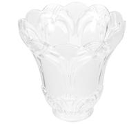 POPETPOP Set 4 Paralumi in Vetro Smerigliato Trasparente, Coprilampada Decorativo per Lampada a Sospensione e Paralume da Tavolo, Compatibile Lampadari Sala e Salotto, Design Leggero