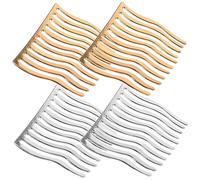 POPETPOP Set 4 Pezzi Pettini Laterali in Metallo per Donna, Fermagli per Chioma a Denti Fini Piccoli, Accessori Chioma Resistenti per Styling Quotidiano e Occasioni Speciali