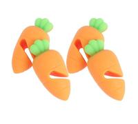 POPETPOP Set 4 Pezzi Tappo Anti-Goccia in Silicone Forma Carota, Utensile da Cucina per Sollevare Coperchio Pentola, Tappo di Resistente al Calore, Accessorio Pratico per Cucina Domestica
