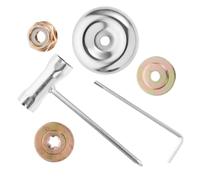 POPETPOP Set 6 Pezzi Accessori per Tosaerba e Diserbo, Disco in Metallo e Chiave per Macchina Giardinaggio Agricolo, Kit Ricambi Durevole per Campi Irrigazione e Gestione Prato