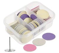 POPETPOP Set 60 Dischi Abrasivi per Pedicure Dischi Sostituibili per Rimozione e Pelle Morta Compatibili con Elettrica per Unghie Manicure e Pedicure