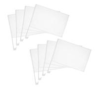 POPETPOP Set 8 Bandiere Bianche per Auto con Asta 43 CM Bandiere per Finestrino Veicoli Resistente Superficie Vuota per Decorazioni Fai da Te Adatte per Gare Sportive e Raduni