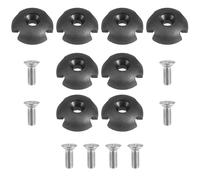 POPETPOP Set 8 Pezzi Guida per Corda Kayak con Vite, Accessori per Ponte della Barca in Plastica Resistente alla Corrosione, Ganci Scanalati per Montaggio Rapido, Adatti a Canoe e Kayak