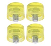 POPETPOP Set 8 Teste di Ricambio per Martello in Gomma 25Mm Giallo Nero per Mazzuolo Funzione Ammortizzante in Lavori di Carpenteria e Artigianato