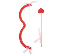 POPETPOP Set Arco e Freccia D'amore per Costume Cosplay, Accessorio Rosso in Schiuma e Tessuto Leggero, per Performance e Feste di Carnevale o San Valentino