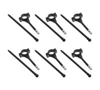 POPETPOP Set Asta Portabandiera 6 Pezzi per Manubrio Bici, Supporto in Plastica Tensione Regolabile per Feste, Sfilate e pubblicità Esterna