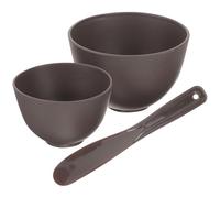 POPETPOP Set Ciotole in Silicone per Fusione Cera e Bastoncino per Miscelare Maschere, 3 Pezzi, Resistente al Calore, per Maschere Fai da Te e Uso Professionale in Salone di Bellezza