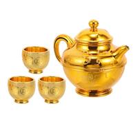 POPETPOP Set da 1 Tazza D'offerta Buddista in Plastica Oro, Stile Retrò Unico e Affascinante, Decorazione per Spazio Sacro e Salvaspazio