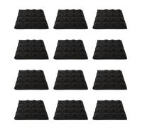 POPETPOP Set da 12 Pezzi di Pannelli Fonoassorbenti per Casse Acustiche in Poliuretano Nero a Forma di Piramide per Isolamento Acustico e Assorbimento del Suono in Studi di Registrazione