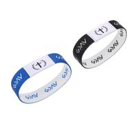 POPETPOP Set da 2 Braccialetti Elastici Versetti Biblici Braccialetti da Polso Cristiani Scritture Ispiratrici Accessorio Spirituale per Eventi Religiosi e Uso Quotidiano